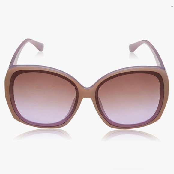 Jessica Simpson lilac nude J5839 Oversized Butterfly Uv400 Protection Sunglasses main image 5